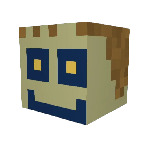SmokePuffy Minecraft avatar head, 3D render