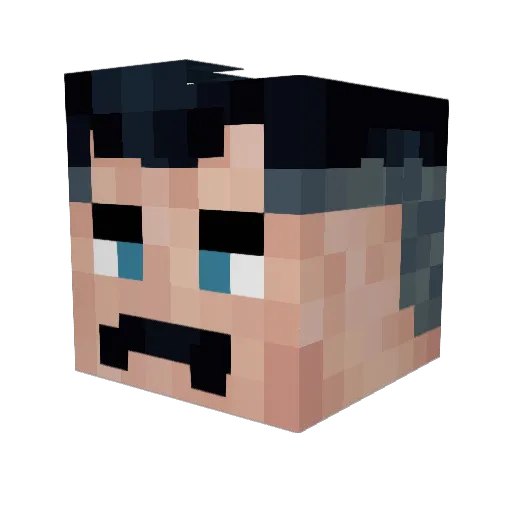 SmokeRust Minecraft avatar head, 3D render