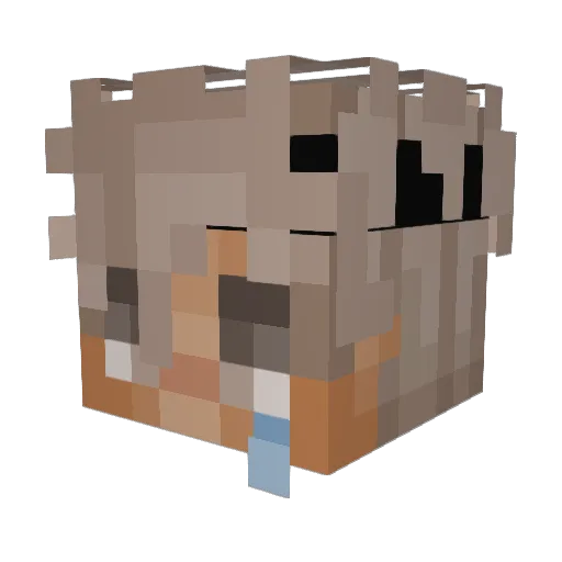 SmokeSquad Minecraft avatar head, 3D render