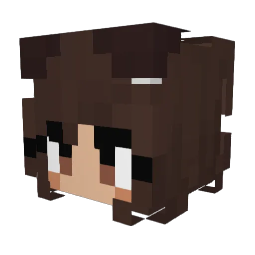 Smoke_1 Minecraft avatar head, 3D render