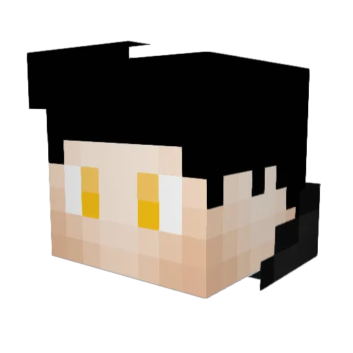 Smokeadelics Minecraft avatar head, 3D render