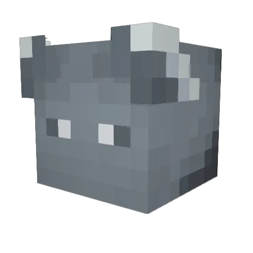 Smokecharm Minecraft avatar head, 3D render