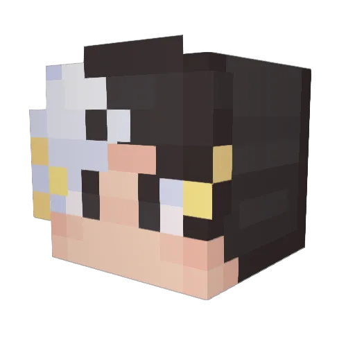 Smokefortnite Minecraft avatar head, 3D render