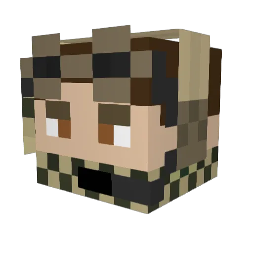 Smoki99 Minecraft avatar head, 3D render