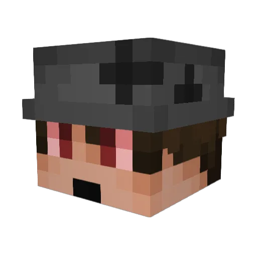 SmokinOree Minecraft avatar head, 3D render