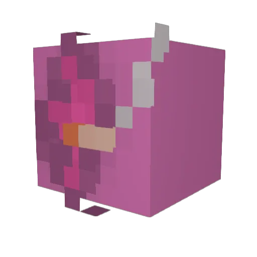 SmokyPuss Minecraft avatar head, 3D render