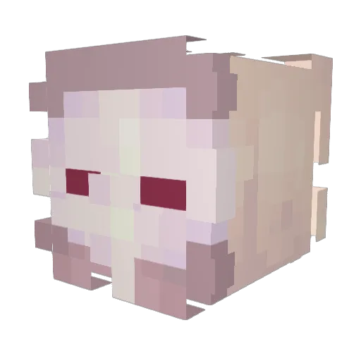 SmolAngel Minecraft avatar head, 3D render