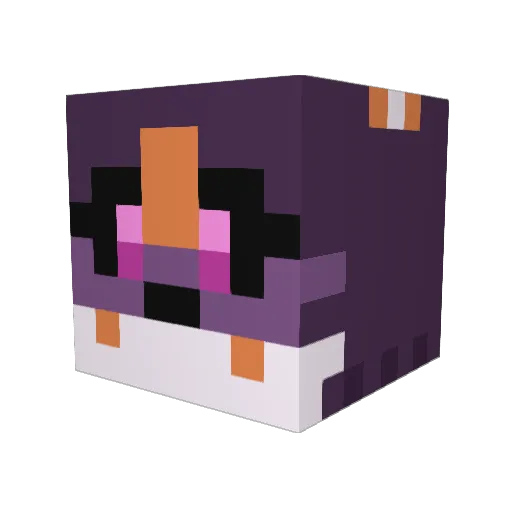 SmolBean0w0 Minecraft avatar head, 3D render