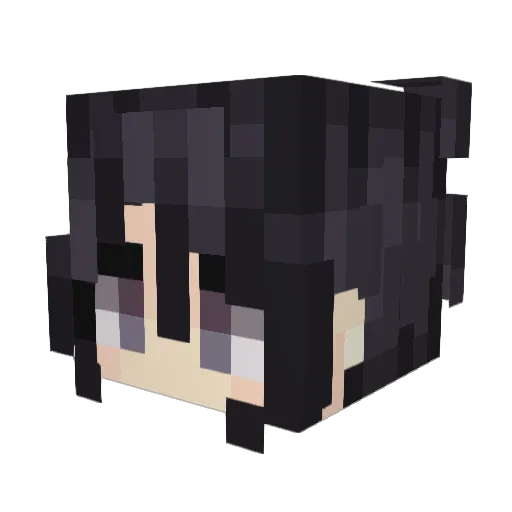 SmolCarrot Minecraft avatar head, 3D render