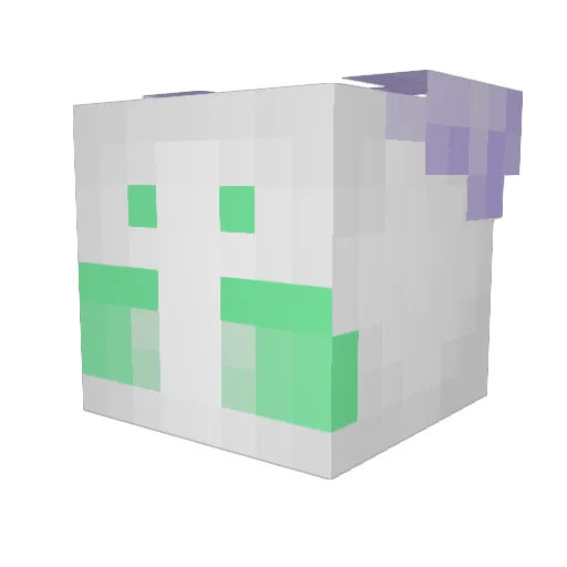 SmolCryptid Minecraft avatar head, 3D render