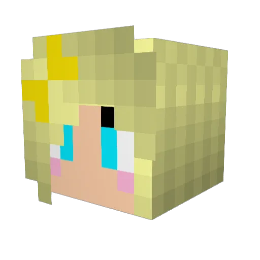 SmolEgg69420 Minecraft avatar head, 3D render
