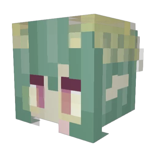 SmolFluffyMoth Minecraft avatar head, 3D render