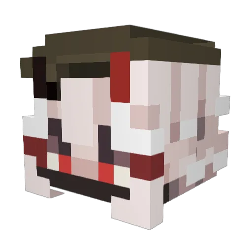 SmolKit Minecraft avatar head, 3D render