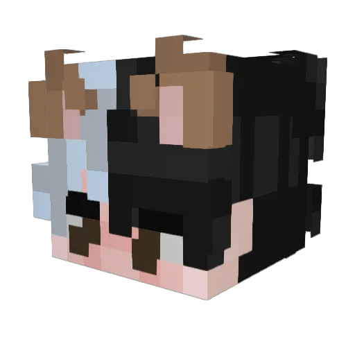 SmolKitty Minecraft avatar head, 3D render