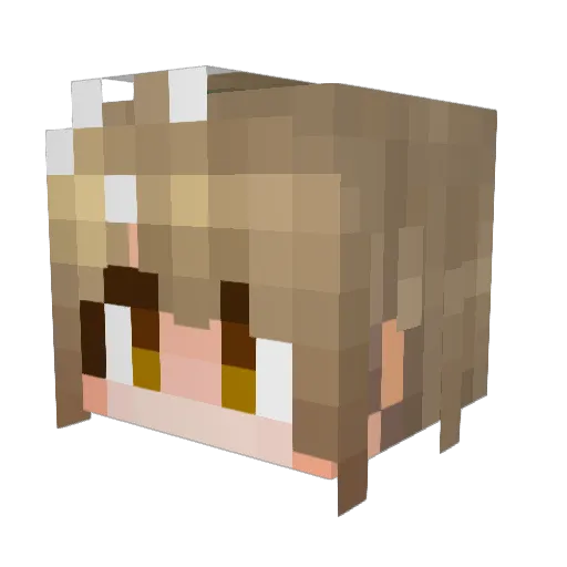 SmolKotori Minecraft avatar head, 3D render