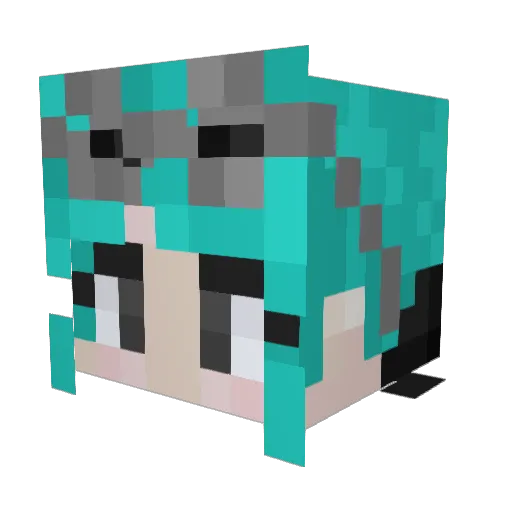 SmolLexx Minecraft avatar head, 3D render