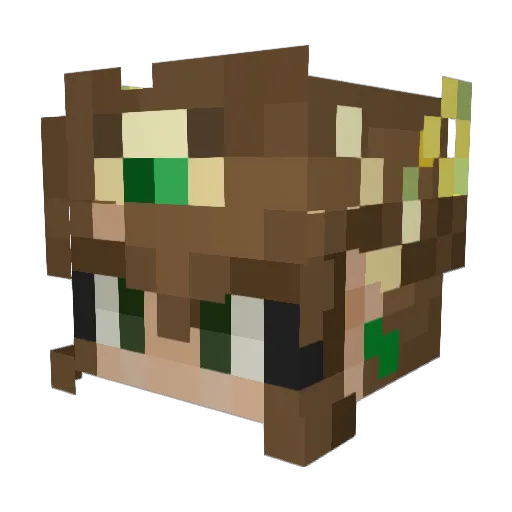 SmolMockingbird Minecraft avatar head, 3D render