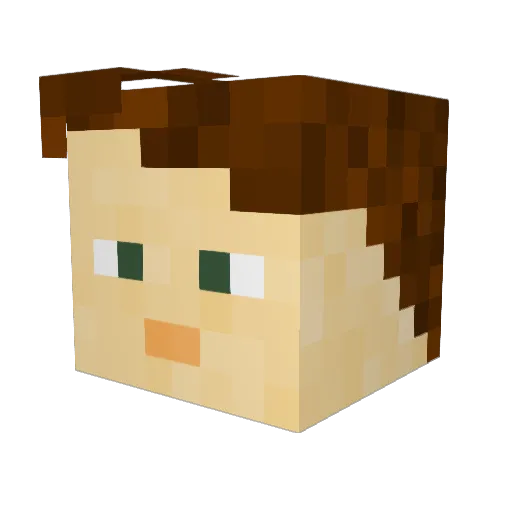 SmolOnion Minecraft avatar head, 3D render