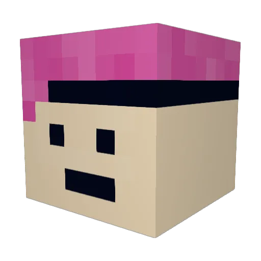 SmolPeen Minecraft avatar head, 3D render