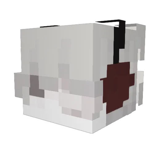SmolSlvr Minecraft avatar head, 3D render