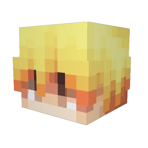 SmolTriggered Minecraft avatar head, 3D render