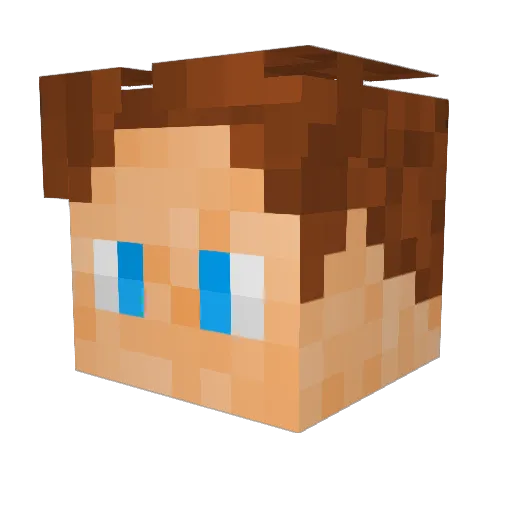 Smol_Boo Minecraft avatar head, 3D render