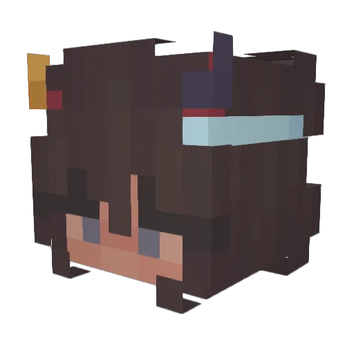 Smol_ghosty Minecraft avatar head, 3D render
