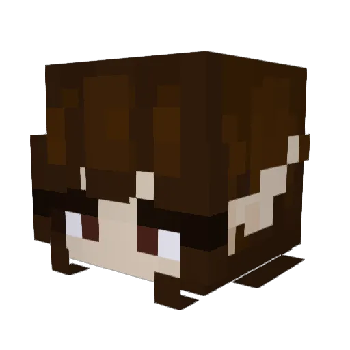 Smolasaur Minecraft avatar head, 3D render