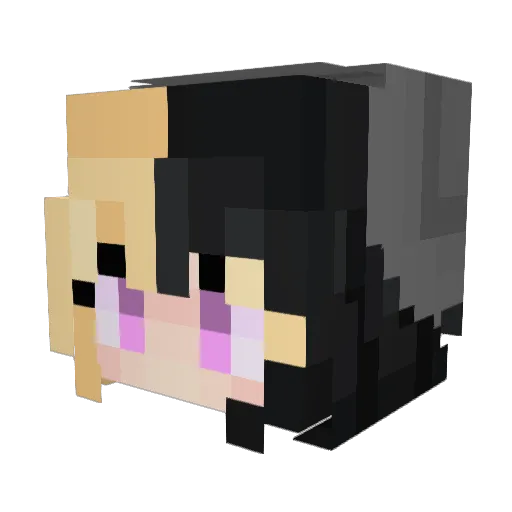 Smolboi_GeminiTV Minecraft avatar head, 3D render