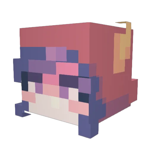 SmoliUmU Minecraft avatar head, 3D render