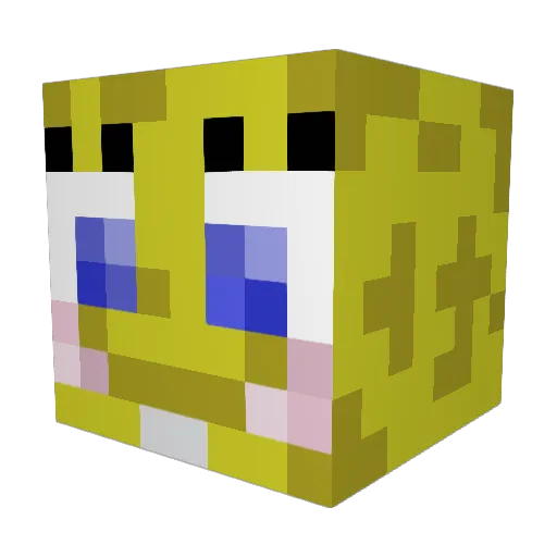 SmollJan Minecraft avatar head, 3D render