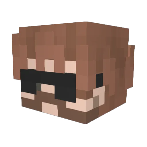 Smollnuggie Minecraft avatar head, 3D render