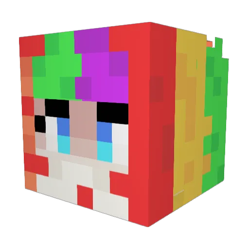 Smoltoon Minecraft avatar head, 3D render