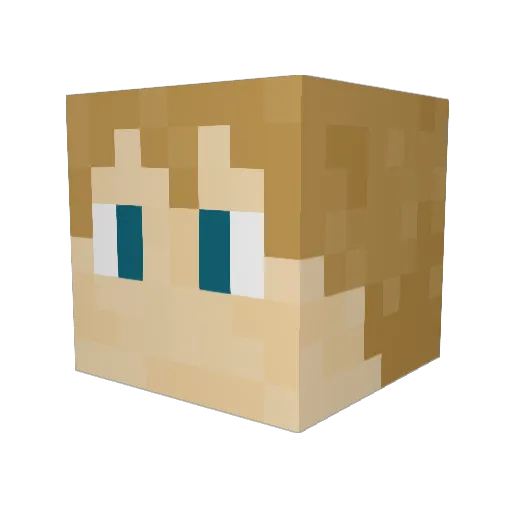 Smoobage Minecraft avatar head, 3D render