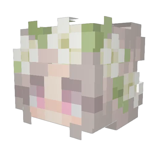 Smoochie Minecraft avatar head, 3D render