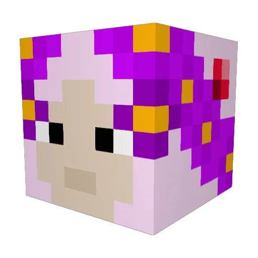 SmoochieFoo Minecraft avatar head, 3D render