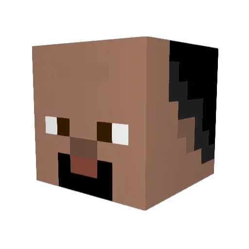 Smoochy Minecraft avatar head, 3D render