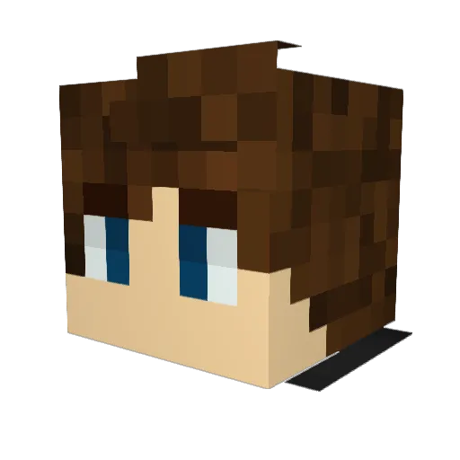 Smoooku Minecraft avatar head, 3D render
