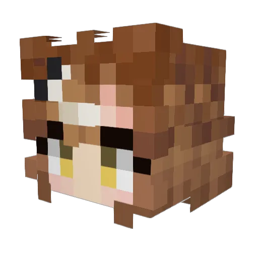 Smooreos Minecraft avatar head, 3D render