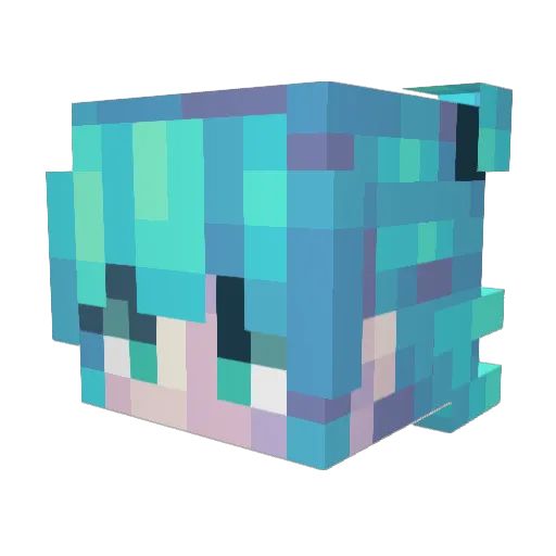 SmoosMos Minecraft avatar head, 3D render