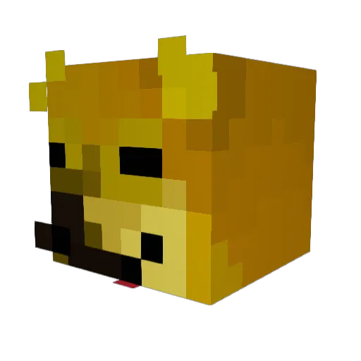 Smooshieblack Minecraft avatar head, 3D render