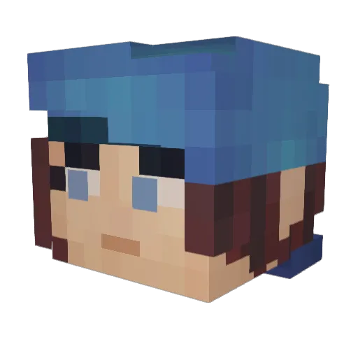 SmoothSketch Minecraft avatar head, 3D render