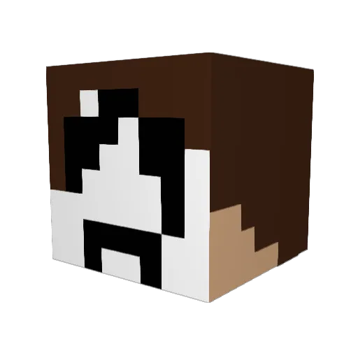 Smoothsacks Minecraft avatar head, 3D render