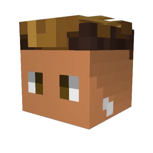 Smoothvly Minecraft avatar head, 3D render