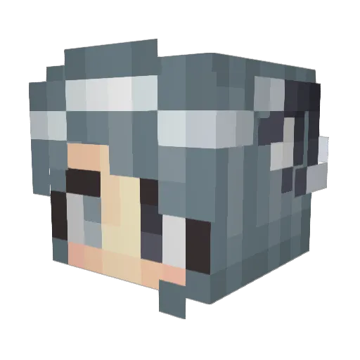 Smoresicat Minecraft avatar head, 3D render