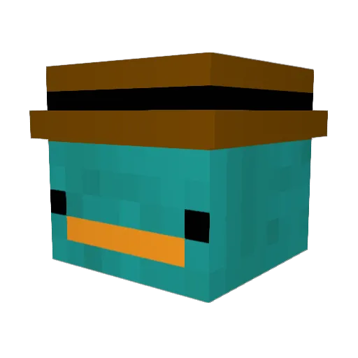 SmorkIatt Minecraft avatar head, 3D render
