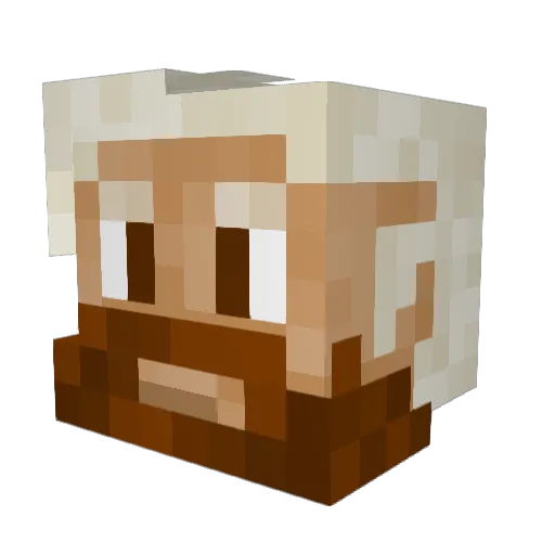 Smorzettv Minecraft avatar head, 3D render