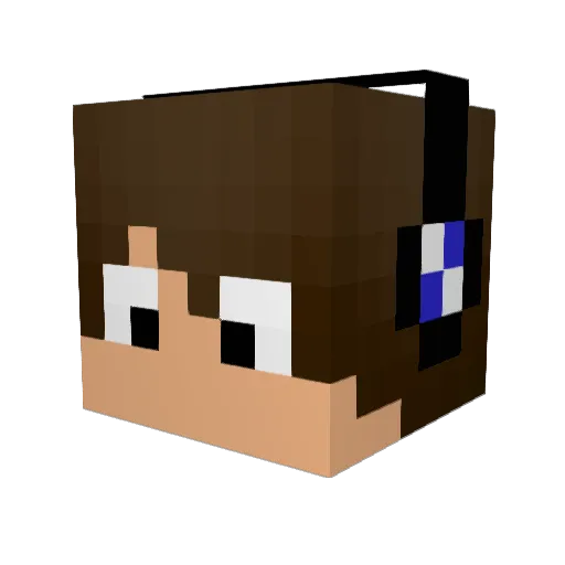 Smoshtw Minecraft avatar head, 3D render