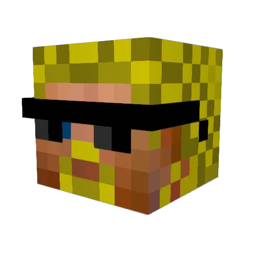 Smosys Minecraft avatar head, 3D render