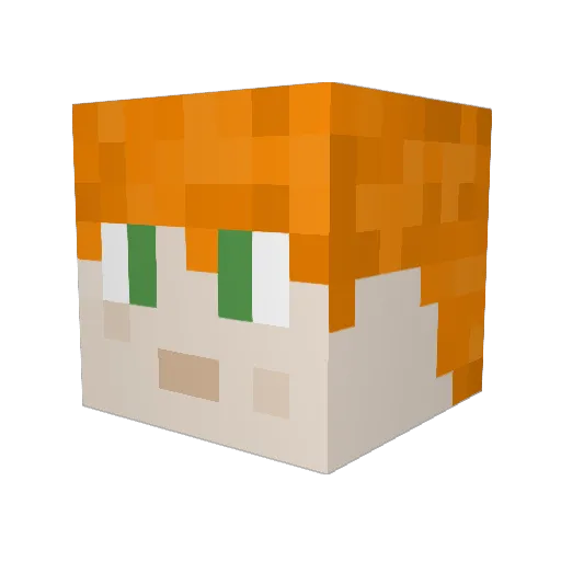 Smote3 Minecraft avatar head, 3D render